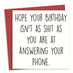 1 pc Perfect for Family, and Loved Ones!Make Them Laugh with This Hilarious Birthday Card