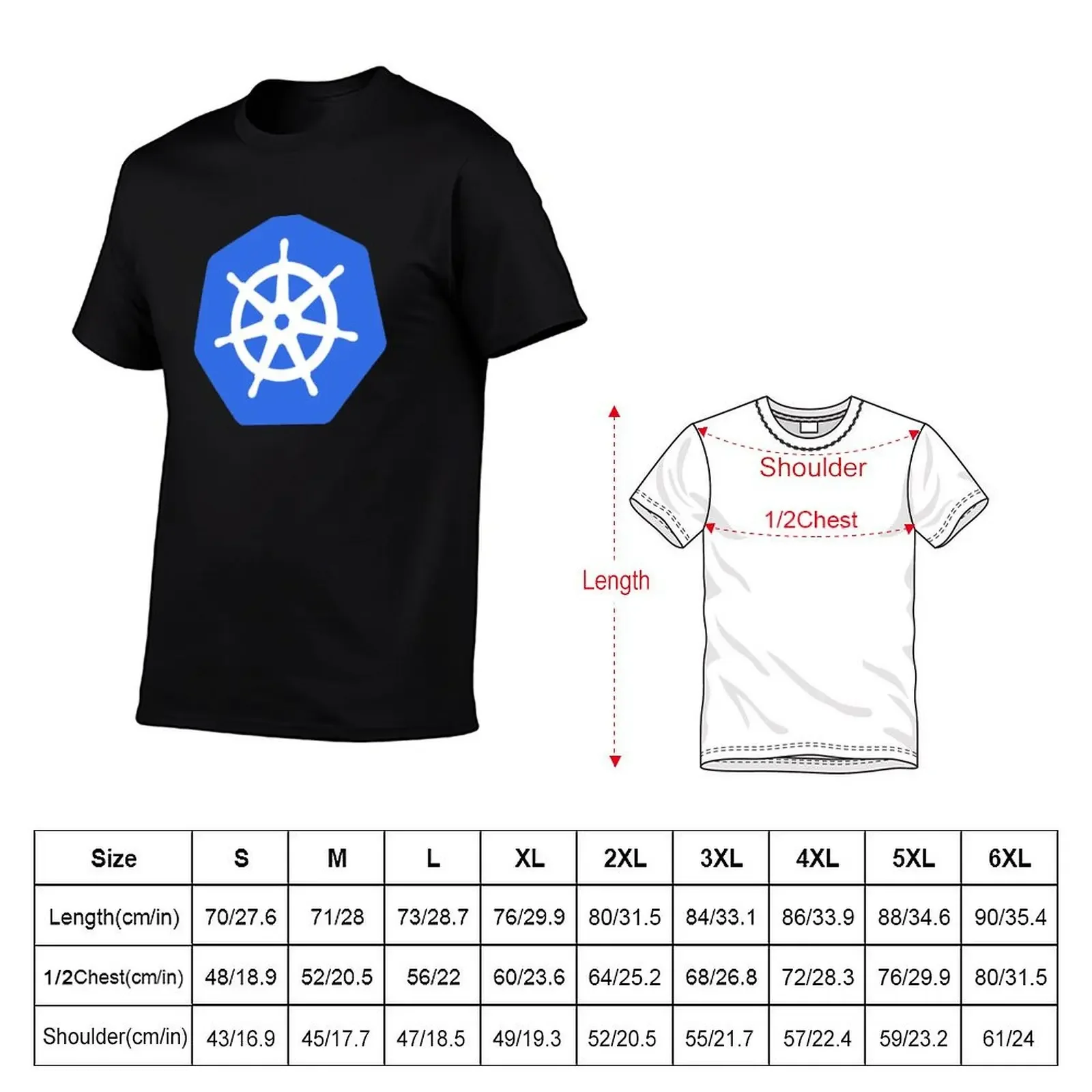 Kubernetes Hexagon T-Shirt customizeds oversizeds boys animal print Men's t-shirt