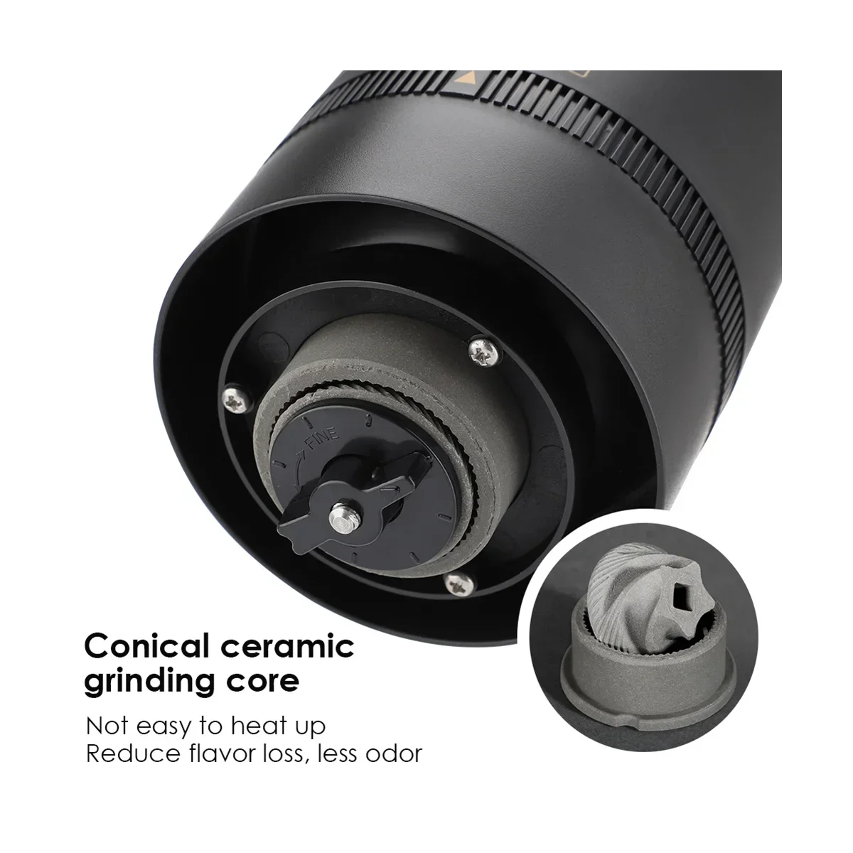 Electric Coffee GrinderPortable Nuts Grains Pepper Coffee Bean Grinder USB Grinder Machine for Espresso/Drip/Cold Brew