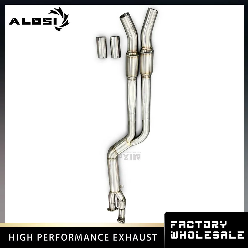 Exhaust pipe middle pipe suitable for BMW 3.0t extended bracket single middle pipe high-performance exhaust middle pipe