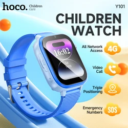 HOCO Y101 4G Smart Watch For Children Boy Girls 1.83 inch 2.5D HD Touch Screen Support GPS/LBS/WiFi/Call Kids Smart Watch 680mAh