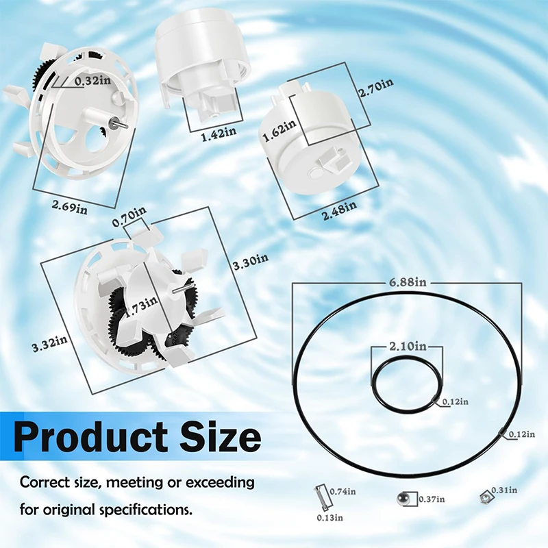 Caretaker Valve 5-9-2001 Rebuild Kit, Complete 5-Port Kit for Jandy/Zodiac/Polaris, Stops Leaks, Restores Pressure & Flow