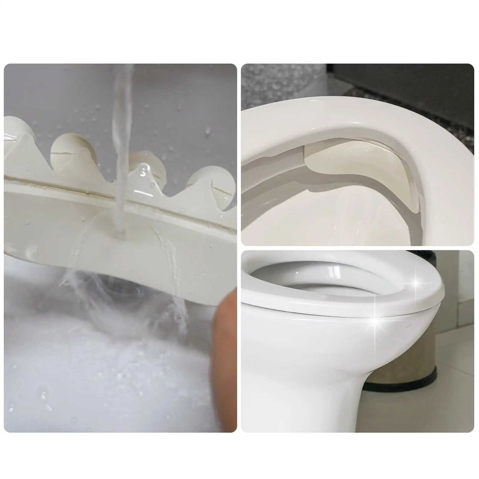 Bathroom Toilet Seat Urine Guard Universal Fit Splash Prevention Reusable PP Shield for Kids Adults Seniors