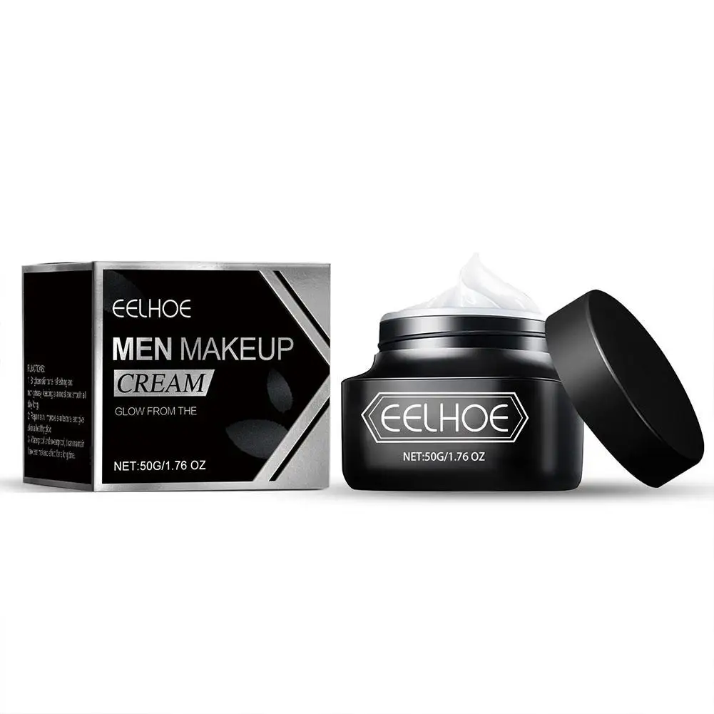 Crema BB para hombre, corrector Facial, Control de aceite, resistente al agua, nutritivo, duradero, cobertura de defectos, crema Facial larga, brillo BB, maquillaje para hombre X1B8