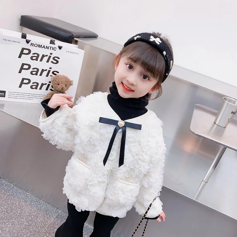 Girls Coat Jacket Winter Cotton Windbreak 2023 Lovable Warm Plus Thicken Velvet Teenagers Sport Gift Children's Clothing