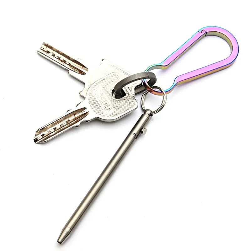 NEW EDC Portable Mini Titanium Pen Gadget Keychain Outdoor Tool Equipment Pen Practical Environmental Camping Hiking Tool