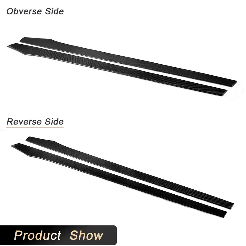 Universal Car Side Skirts Extensions Carbon Fiber for BMW F06 F12 F13 M6 F80 F82 M3 M4 2013-2019 Side Apron Lip Body Kits FRP