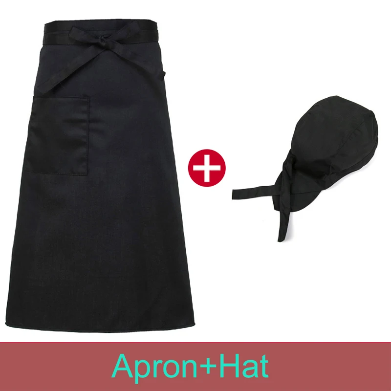 Stylish Cooking Apron Catering Hotel Cook Work Apron Restaurant Kitchen Cooking Pinafore Cafe Bakery Waiter Aprons Pirate Hat