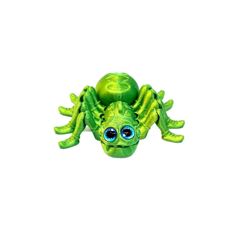 3D-gedrucktes Spinnentier-Spielzeug, realistische bunte Spinnenfigur, bewegliches Zappelspielzeug für Spinnenliebhaber, Halloween, Heimdekoration