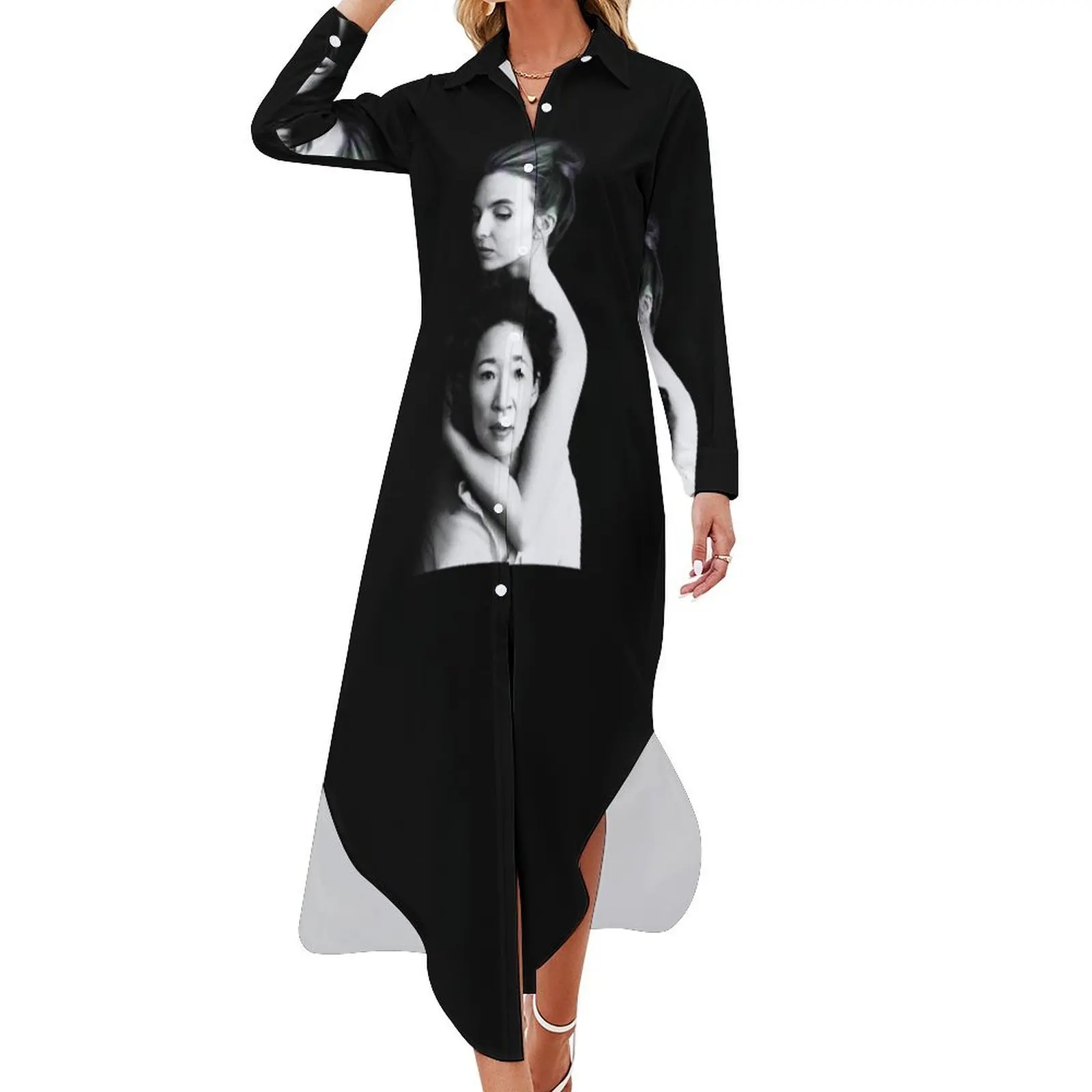 

sorry baby Long Sleeved Shirt Dress dress women summer dress women elegant luxury