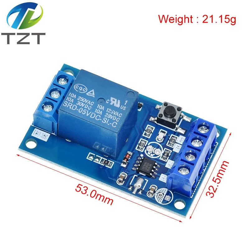 5V 12V Single Bond Button Bistable Relay Module Modified Car Start and Stop Self-Locking Switch One Key For Arduino