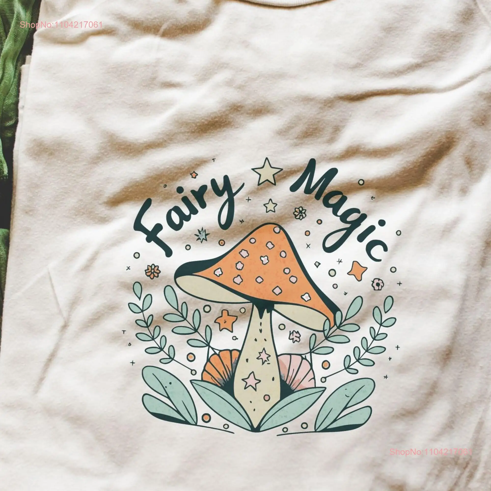 Fairy Magic T Shirt Mushroom Fantasy Beautiful Mythical Spirit Fae Fairycore Core long or short sleeves