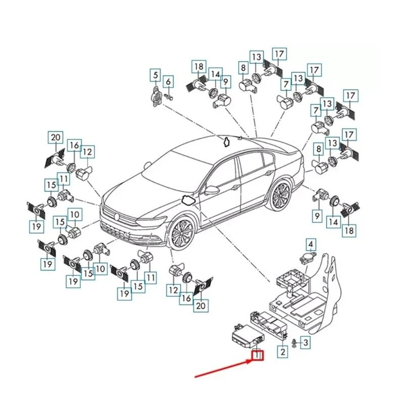 31BC Auto Accessories for Golf 7 MK7 Car Automatic Parking Assist System Control Unit Replace 5QA919298 Easy Installation