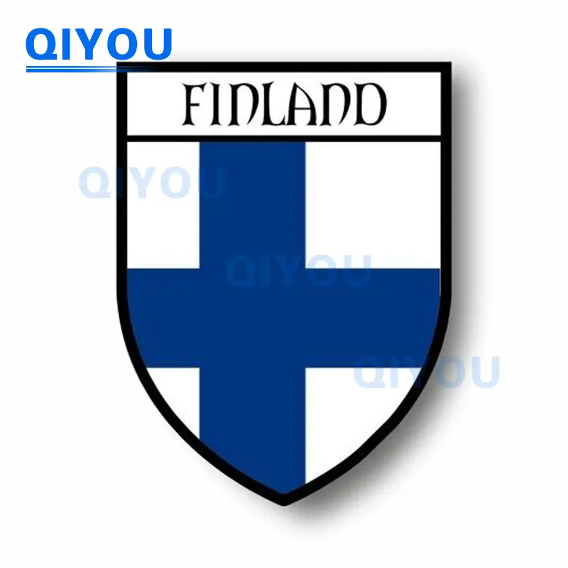 

High Quality City Flag World Crest Finland Commemorative Car Stickers for Reflective PVC Decals on Laptop Body Trolley Cases