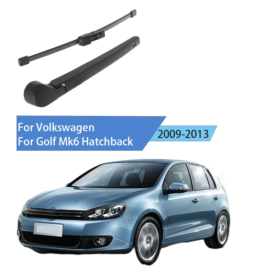 

Rear Window Windshield For Volkswagen Golf Mk6 Hatchback 2009-2013 Rear Wiper Blade Arm Set