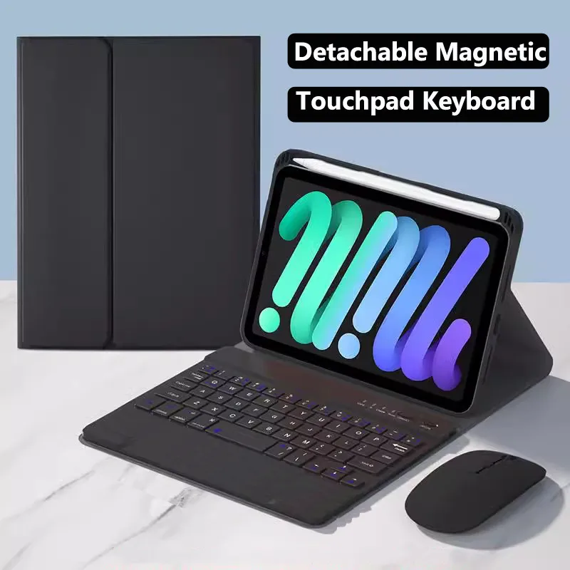 Trackpad Keyboard Keyboard Mouse for IPad Mini A17 Pro 7th Mini 2024 Mini 7 8.3 Inch Mini6 5 4 Mini3 2 1  Magnetic Flip Case