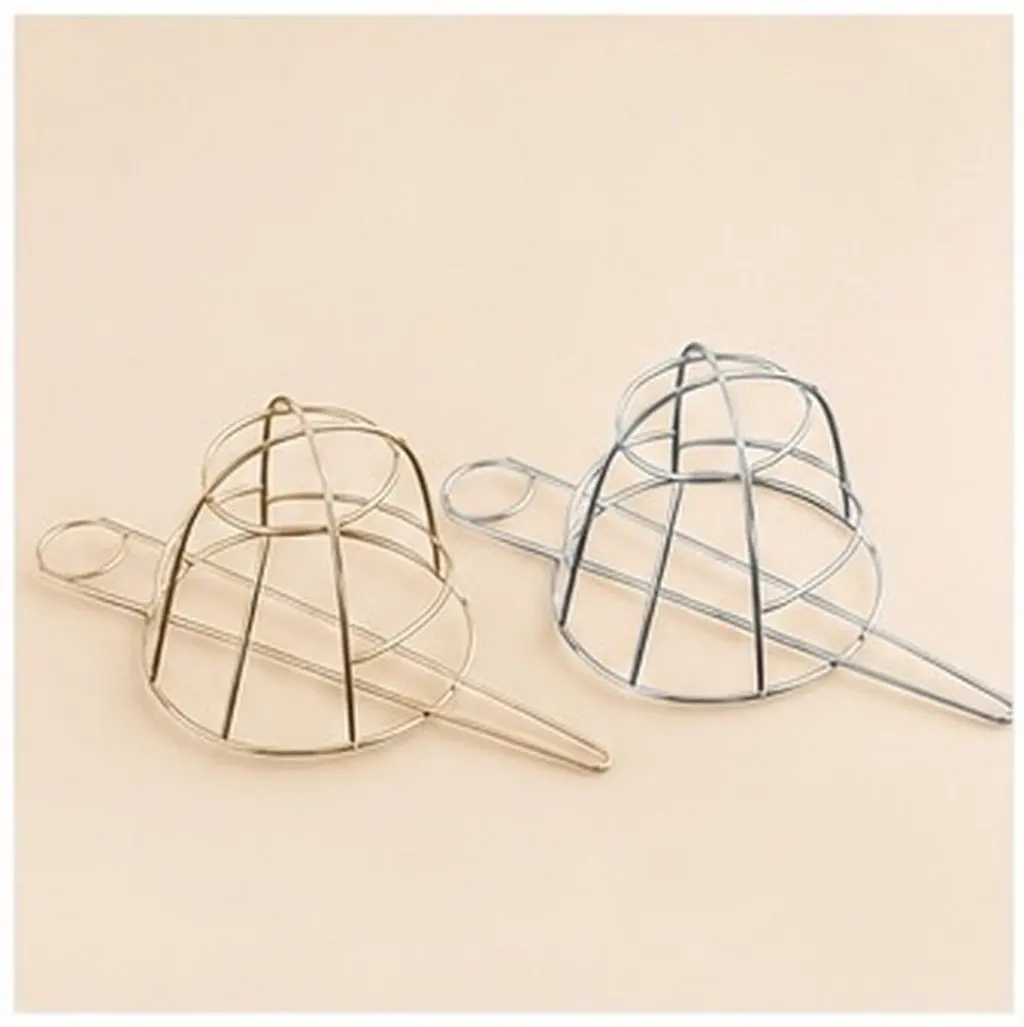 Metal Hair Bun Cage Fork – Hollow Birdcage Chignon Cover for Elegant Updo Styling (2 pcs)