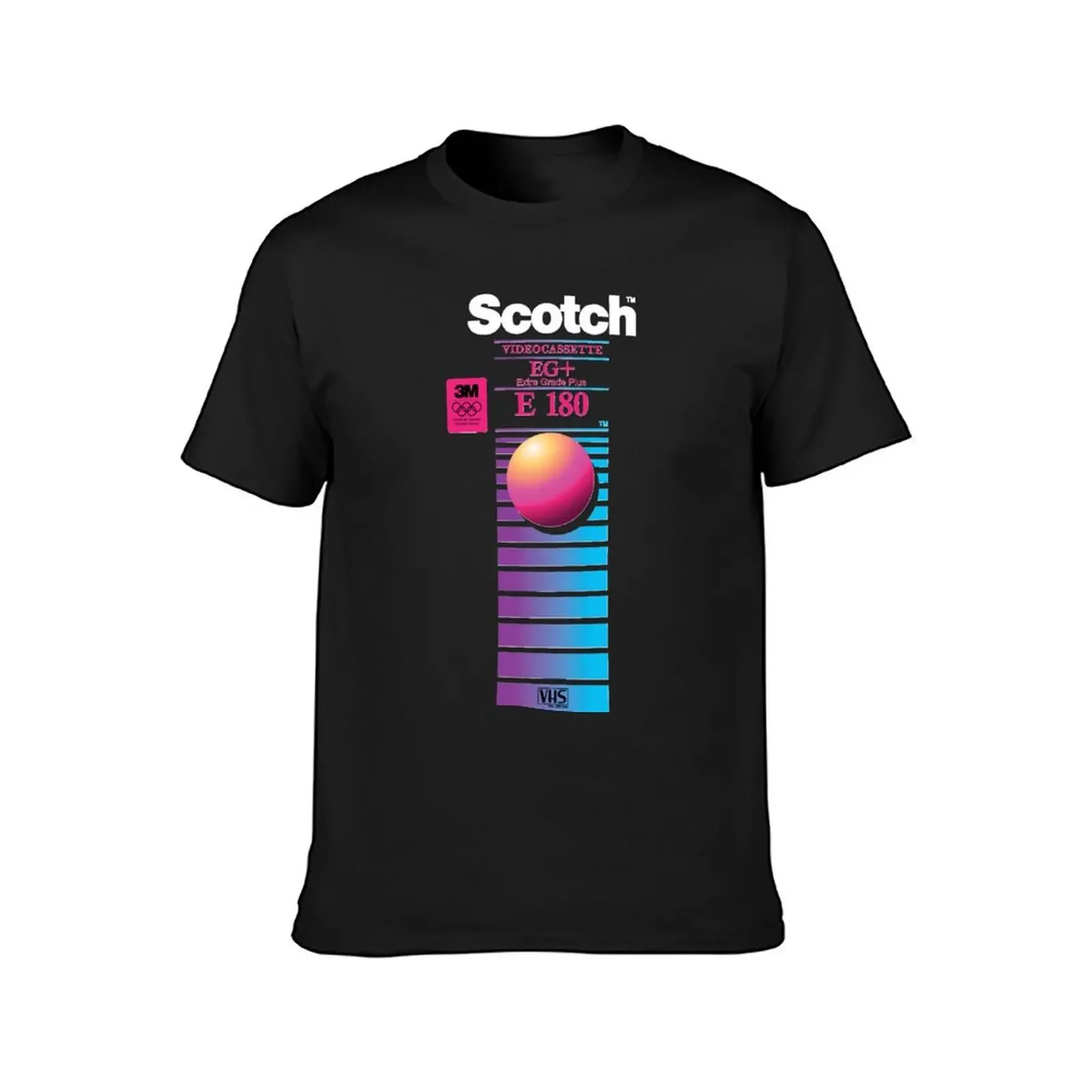 Vaporwave VHS Scotch E-180 EG+ T-Shirt plus sizes graphic shirts anime tshirt mens t shirts top quality