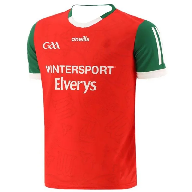 2024 New Ireland Gaa Krimio OliveDress Shirt Sligo Men's AndWomen's Adult AndChildren's Round Neck Short Sleeve Training Clothes