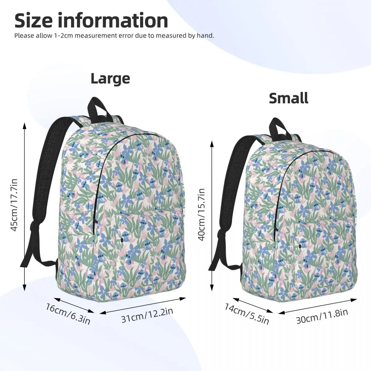 Custom Disney Stitch Cartoon Laptop Backpack Women Men Basic Bookbag for College School Student Bag