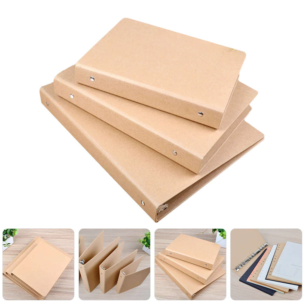

3 Pcs Binder Shell Loose Leaf Binders Folio Notebook Cover Refillable Refrigerator Campus