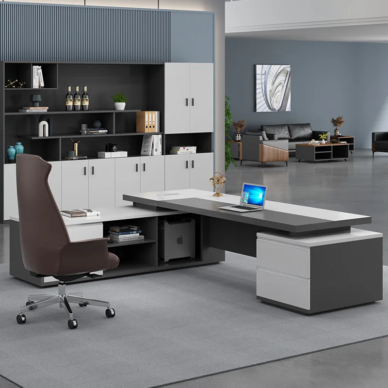 Modern Desk for Office Easy Installation Non-Slip Feet Stable Structure Sturdy Construction Reliable Performance Space Saving