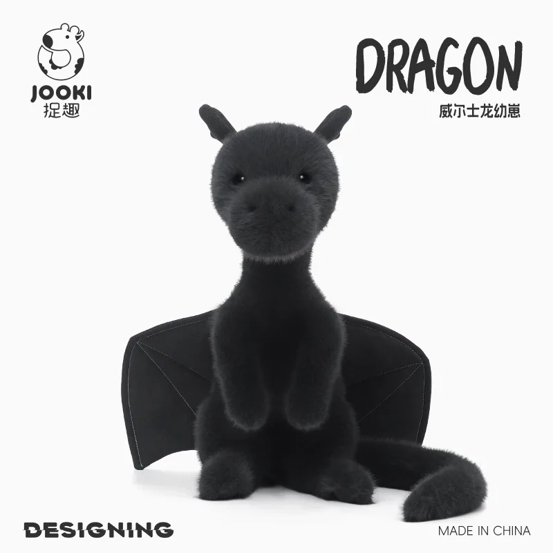 

Dog Toy Plush Companion Sleeping Black Dragon Pet Comfortable Sleep Pet Plush Toy Cute Black Dragon Plush Toy