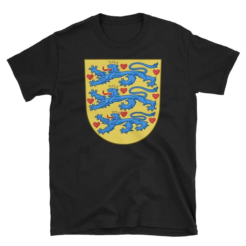 Denmark Coat of Arms Medieval Heraldry Shield T-Shirt