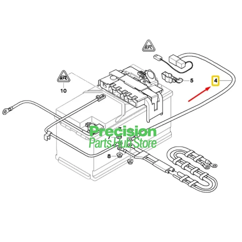 OEM 61129217017 Positive Battery Fuse Cable9 217017 for BMW 1 Series E81 E87 12V Car Battery Cable 61129130879 61126929707