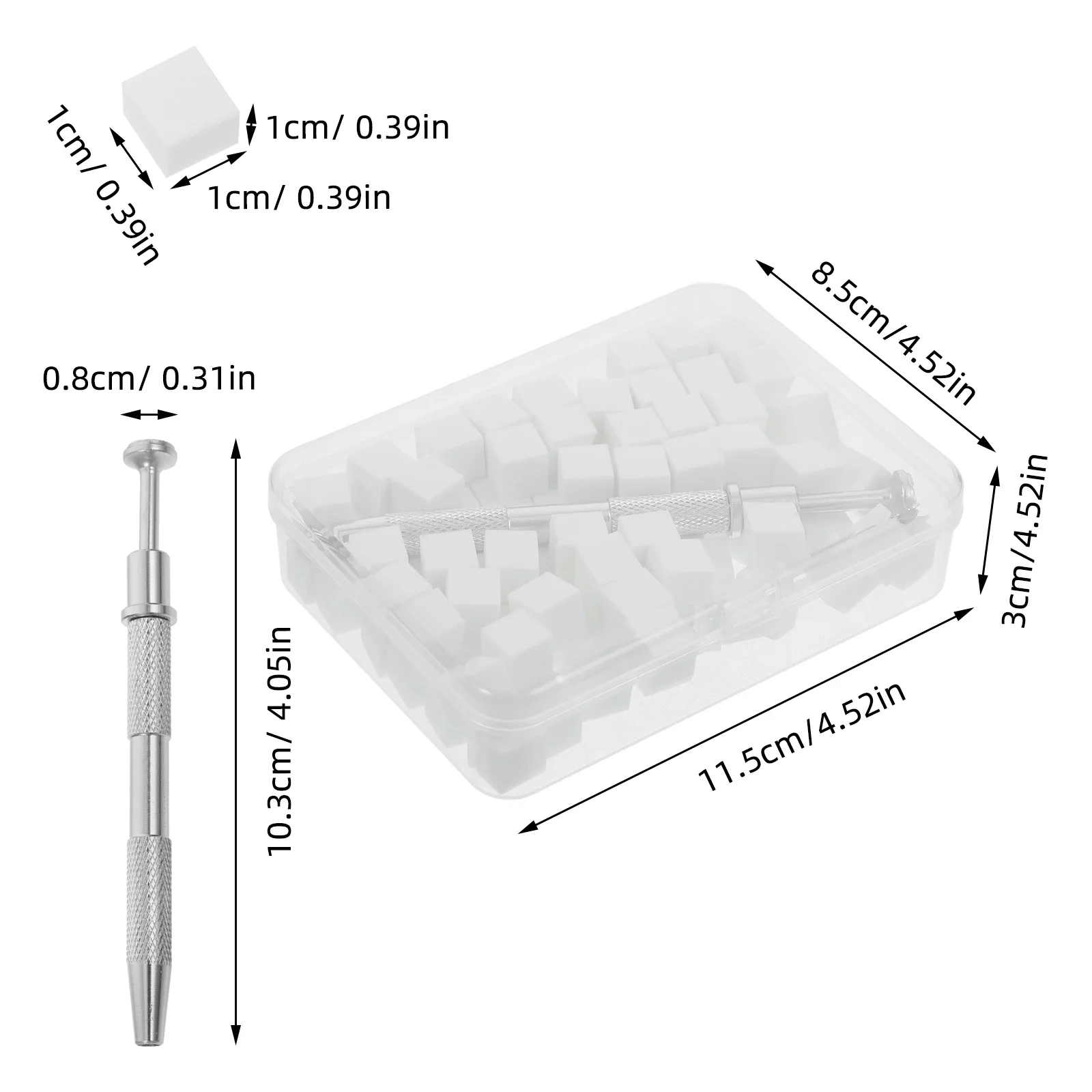 1 ensemble Kit d'éponges 4 griffes Mini éponges de manucure pour ongles dégradés bricolage outils d'art des ongles remplacement stylo de saisie en métal manucure ongles
