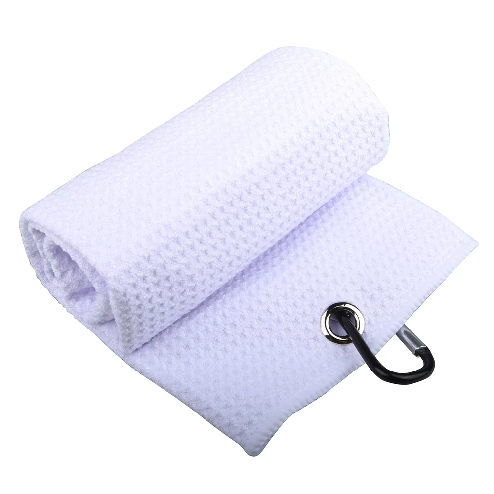 40x60cm Golf Towel With Hook 5 Colors Microfiber Fabric For Golf lovers Duty Clip Carabiner Accessories