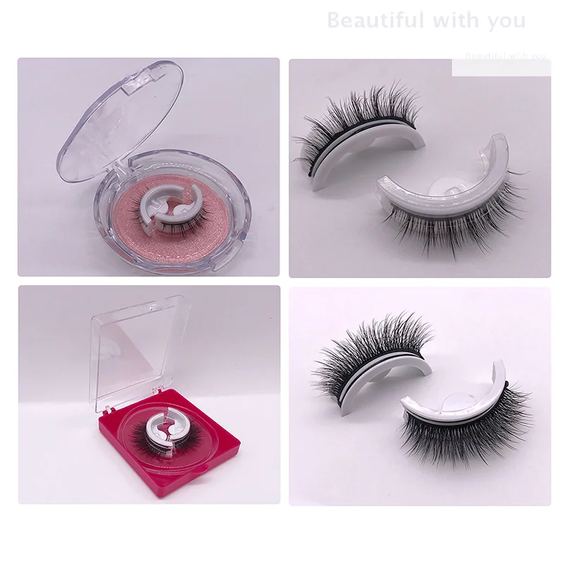 

1Pair Reusable Self-Adhesive Eyelashes Without Glue Natural Fluffy False Eyelashes
