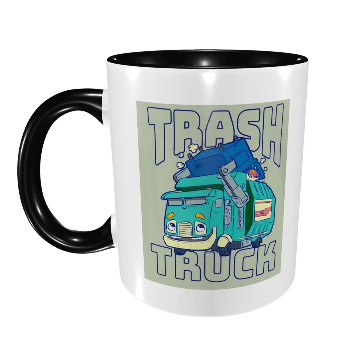 Trash Truck Cartoon Netflix Mug Funny Ceramic Coffee Cups Tea Mugs Milk Cup Drinkware Gift for Friends