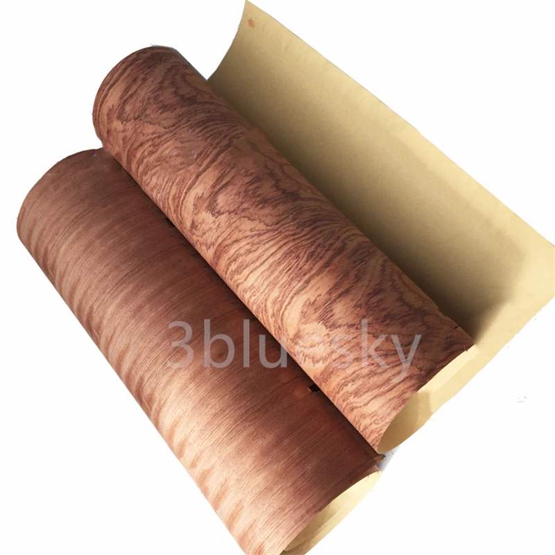 

Natural Wood Veneer Bubinga for Furniture Backing Kraftpaper about 60cm x 2.5m 0.25mm Q/C C/C