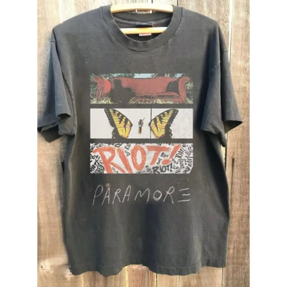 Camiseta para hombre de la gira de conciertos de Paramore Rock Band, nueva camiseta informal unisex de verano