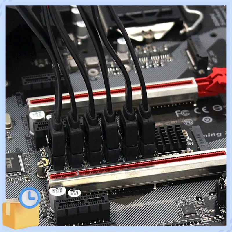 شعبية M.2 إلى SATA محول 6 منافذ M.2 NVME إلى SATA3.0 بطاقة التوسعة M.2 PCI-E M مفتاح الناهض ل HDD SSD