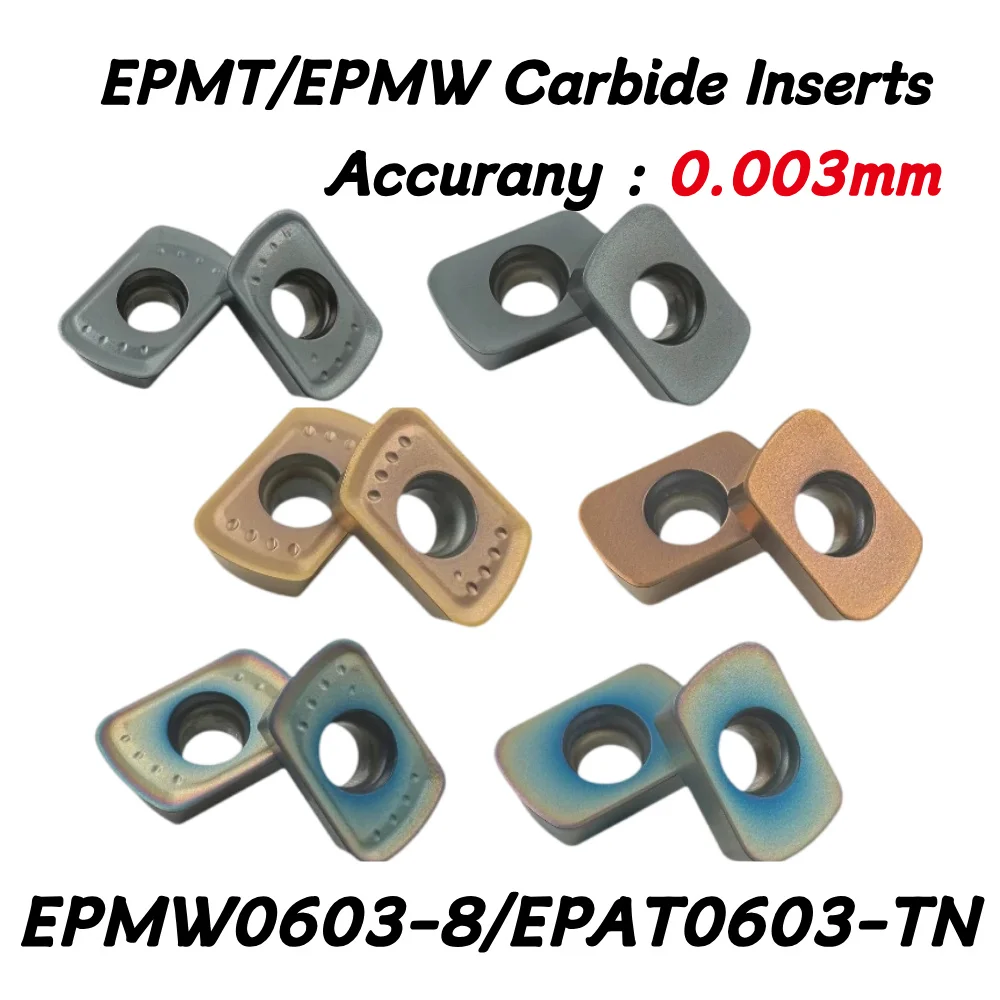 EPMW0603 EPMT0603 Carbide High Feed Milling Cutter inserts CNC Thread Milling Cutter Head Insert Compatible LPNW0603 LPMT0603