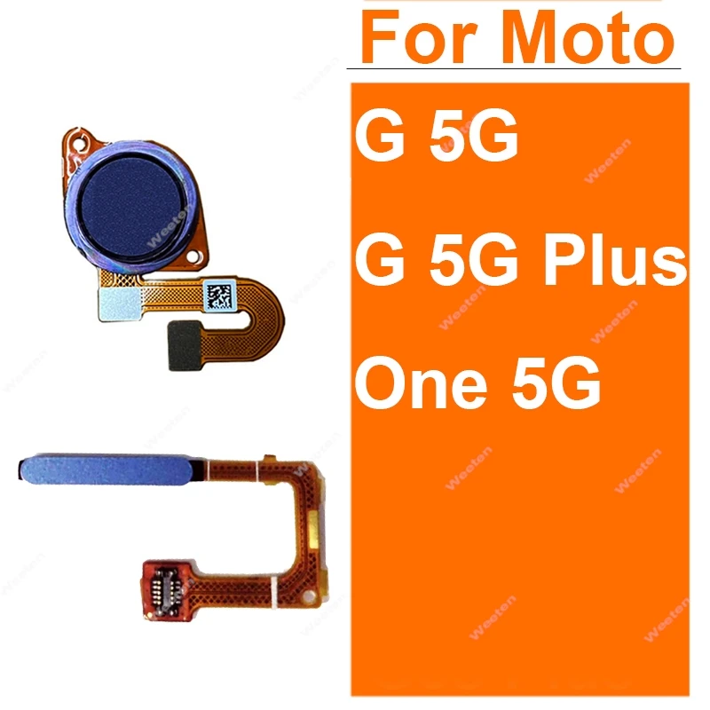 Touch ID Finger Sensor Return Key Flex Cable For Motorola Moto G 5G Plus One 5G Fingerprint Reader Home Button Flex Ribbon Parts