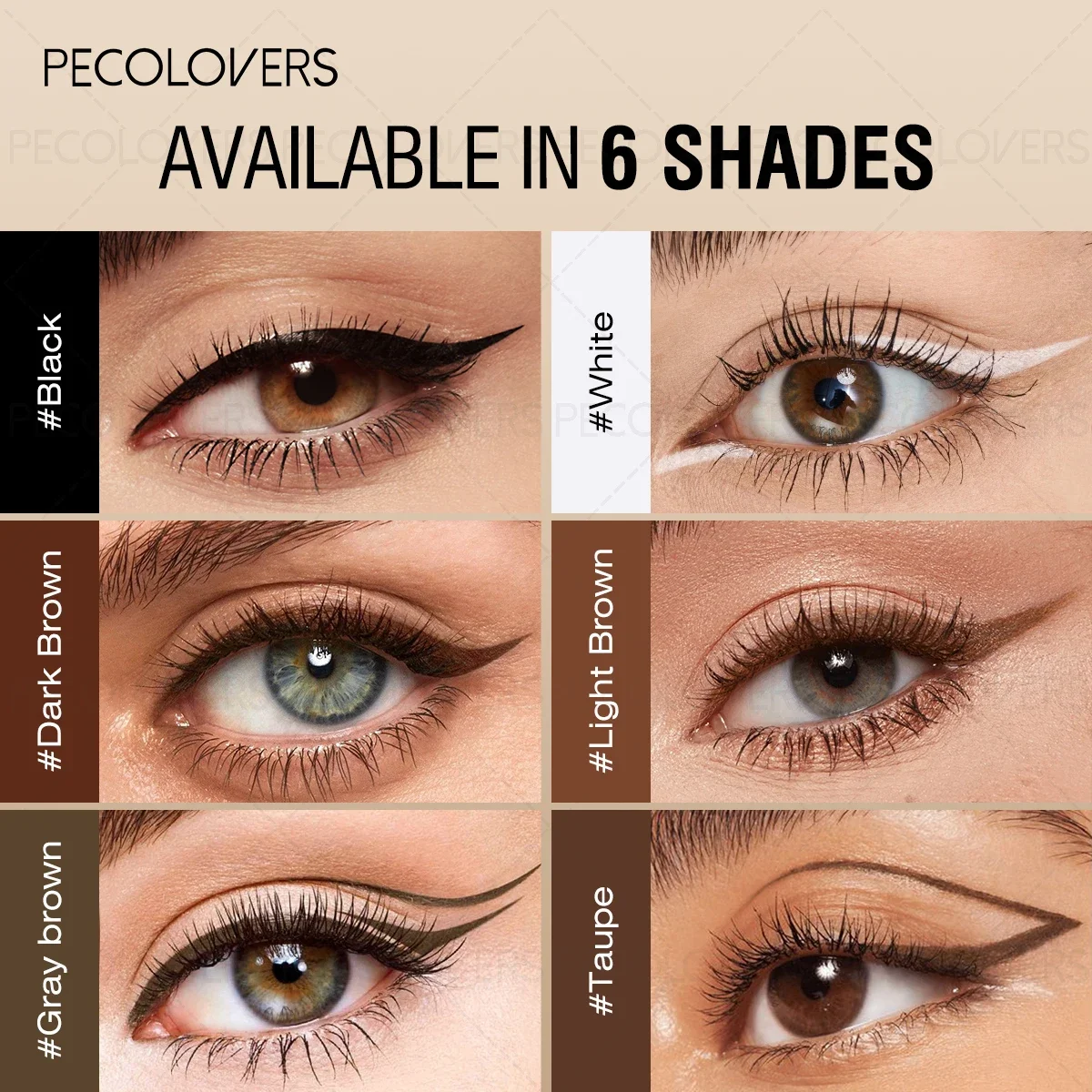 Eyeliner e matita per sopracciglia 1 pezzo: anti-sbavature, asciugatura rapida, antiaderente, adatto per l'uso quotidiano, trucco per gli occhi