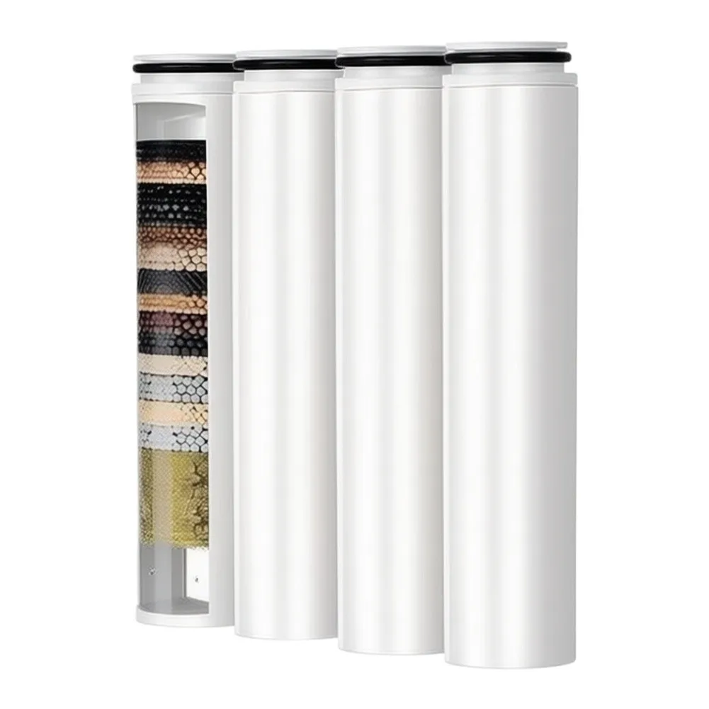 4 Pack Shower Filter Cartridge Replacement for 20 Stage Cylindrical Shower Filters Compatible with Screw On Type ABS 9.6x2.2cm