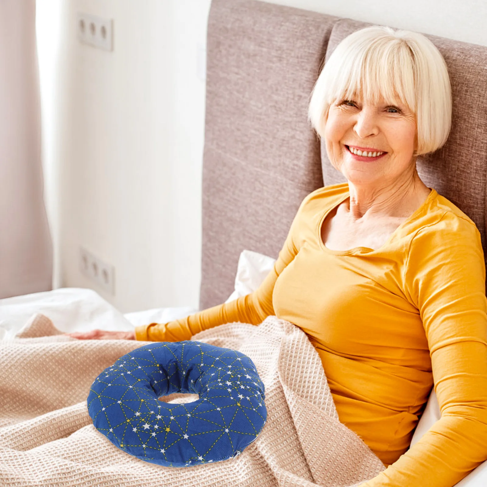 

Ear Pillow for Sleeping Single Hole Design Soft Material Ergonomic Support Washable Elderly Patients Beauty Salons
