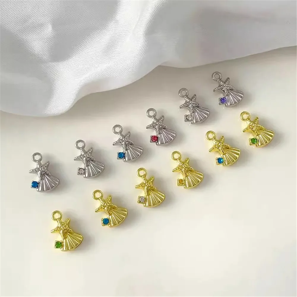 

Exquisite Marine Creatures Starfish Shells Pendants Diy Handcrafted Bracelets Necklaces Earrings Pendants Small Accessories
