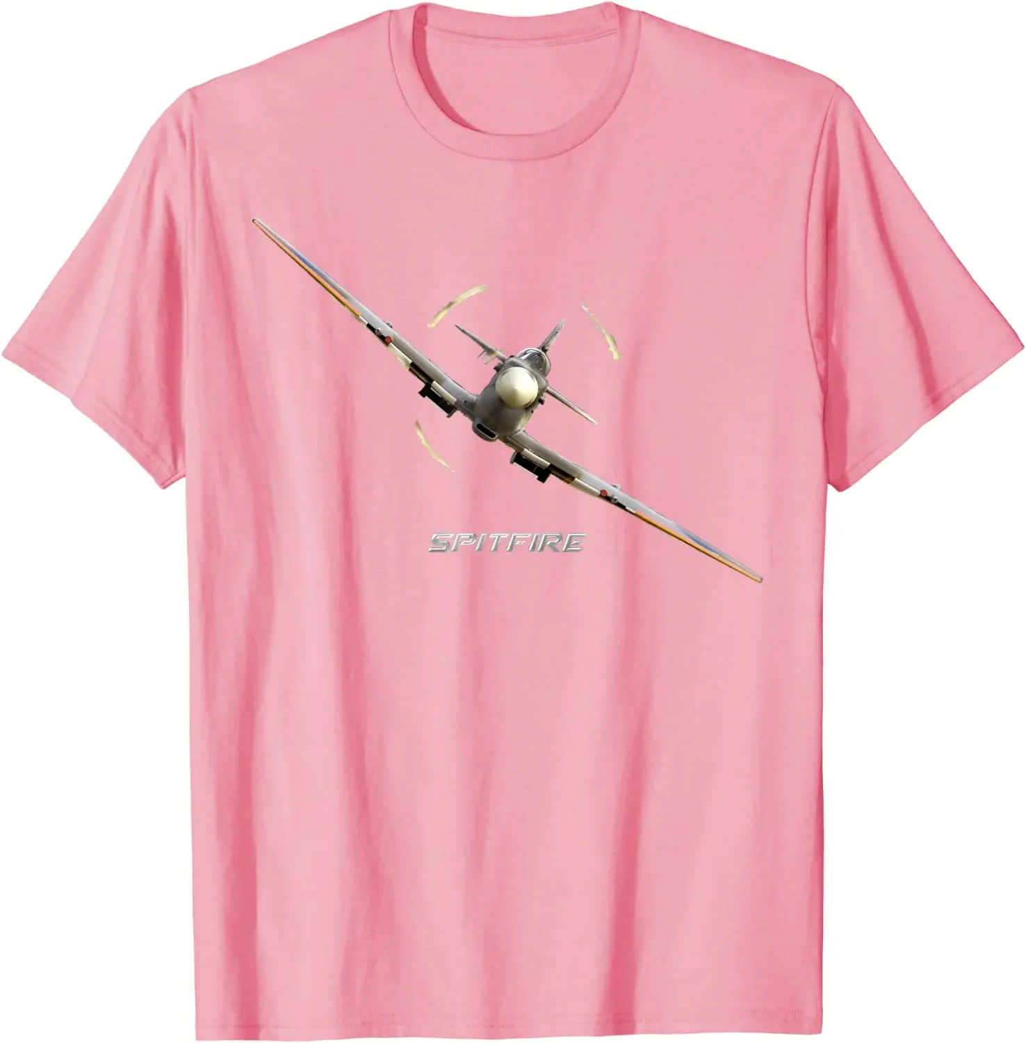 T-shirt manches courtes col rond homme, estival et décontracté, 100% coton, bataille d'Angleterre, Legend Smile Marine Spitfire Fighter, WW2