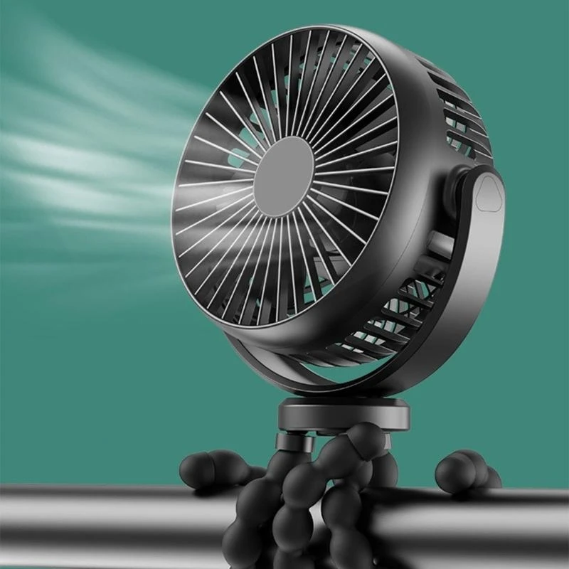 

J15U Портативный вентилятор с зажимом для детской коляски Мини USB-вентилятор Вращающийся охлаждающий вентилятор Travelgear