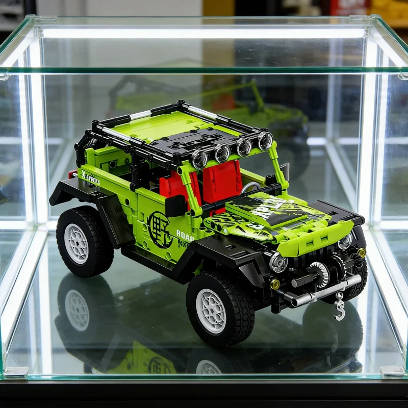 

Green Off-road Vehicle Building Blocks Set, Suitable for 14+, High Difficulty Adult Assembled Model, Home Decoration & Gift