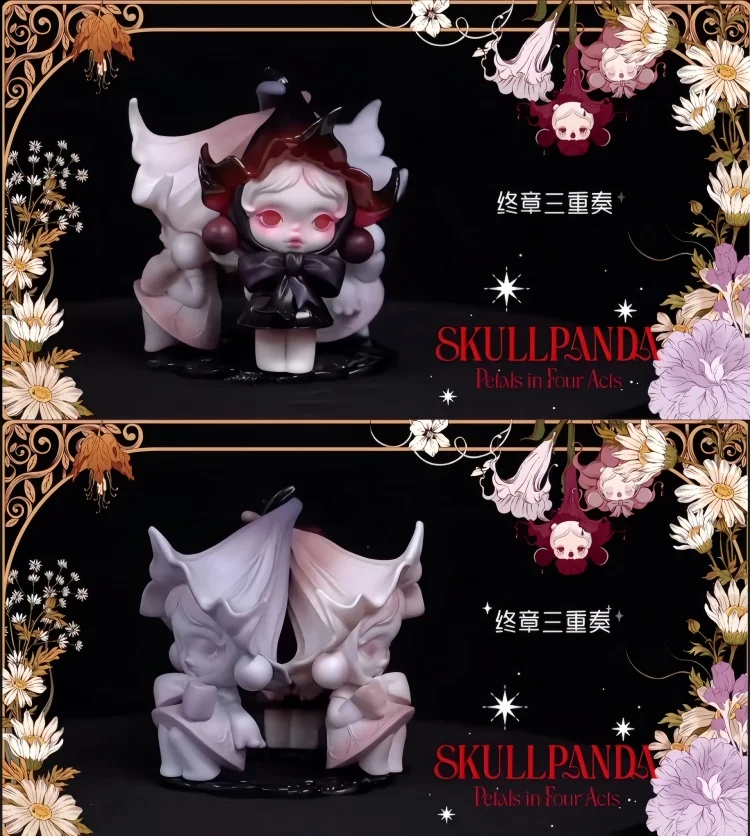 Authentische POPMART SKULLPANDA Petals In Four Acts Serie Blind Box Kawaii Anime Actionfigur Sammler-Puppe Mystery Box Spielzeug – Detail 5