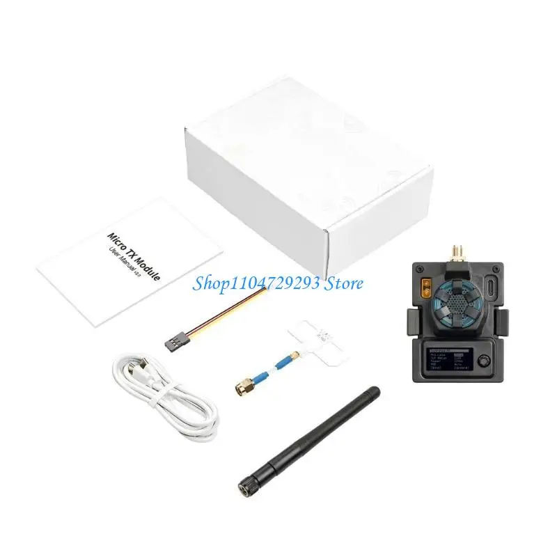 Módulo 2.4G Y2GD ExpressLRS ELRS con ventilador refrigeración pantalla OLED 500mW 1000MW