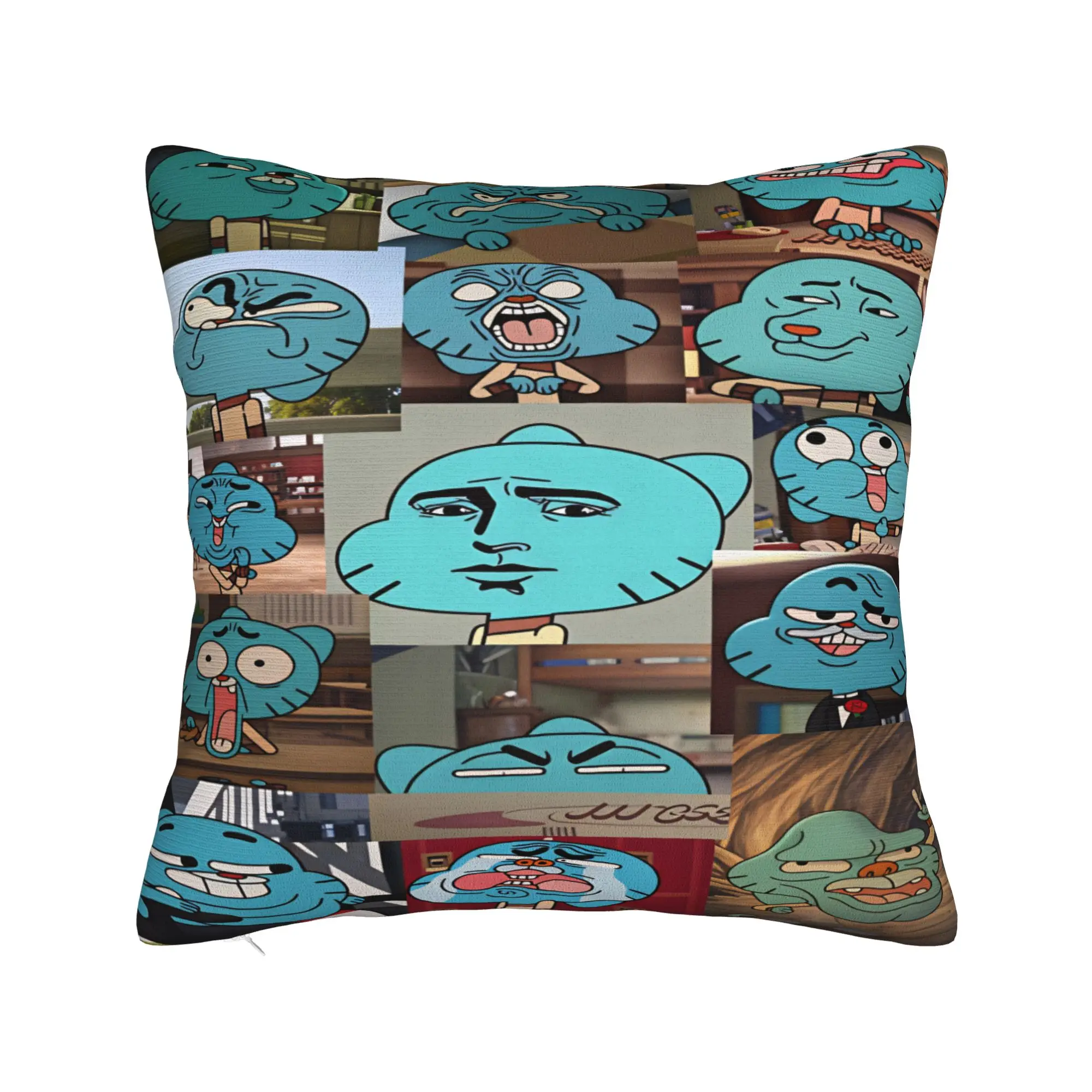 Gumball Gum Ball Watterson Amazing Cartoon  Pillow Case  Print Pillow Cover Novelty Cushion Cover For Sofa Bedroom Home Decor