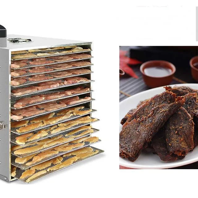 Commercial Food Dehydrator, 16 Layer 304 Stainless Steel Vegetable Dryer, Electric Meat Herb Drying Machine, 55x42x60cm