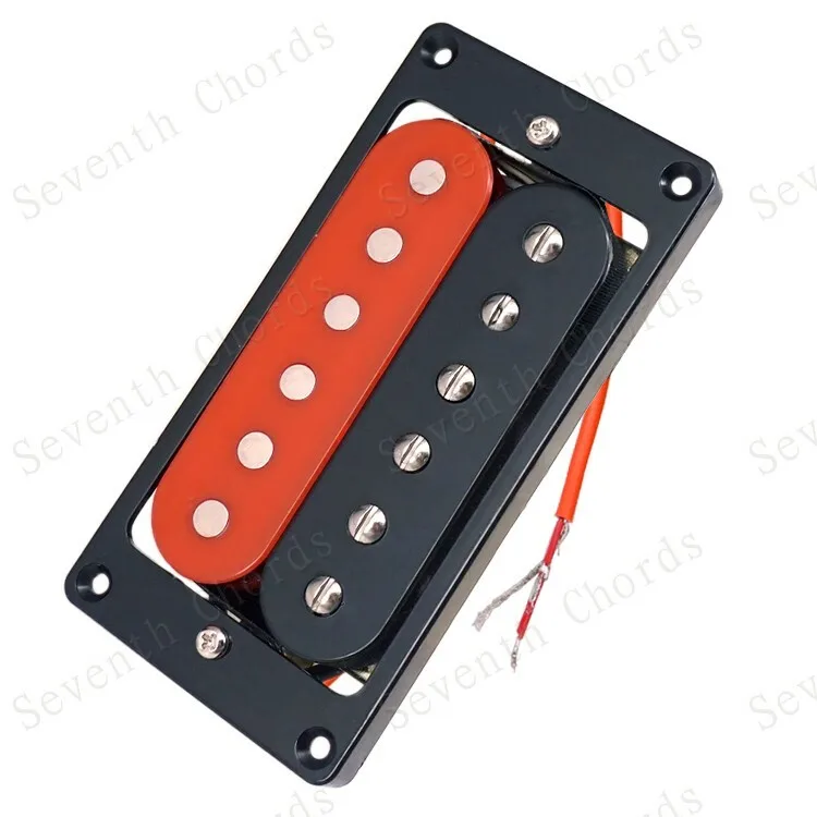 Electric Guitar Humbucking Pickups Red and Black Zebra Copper Bottom Plate